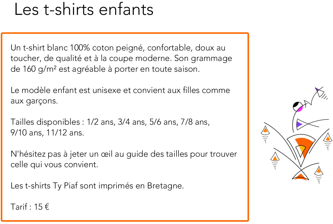 descriptif t-shirt enfant